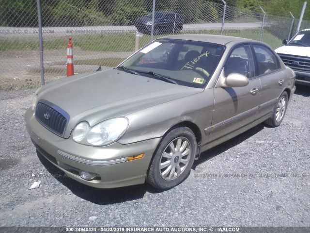 KMHWF35H94A927079 - 2004 HYUNDAI SONATA GLS/LX GOLD photo 2