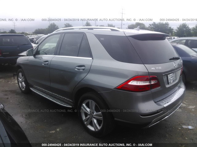 4JGDA2EB6DA192881 - 2013 MERCEDES-BENZ ML 350 BLUETEC SILVER photo 3