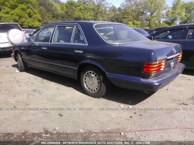 WDBCA35E7MA584525 - 1991 MERCEDES-BENZ 420 SEL BLACK photo 3