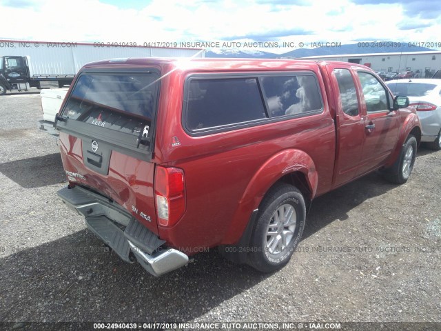 1N6AD0CW8EN761276 - 2014 NISSAN FRONTIER SV/PRO-4X RED photo 4