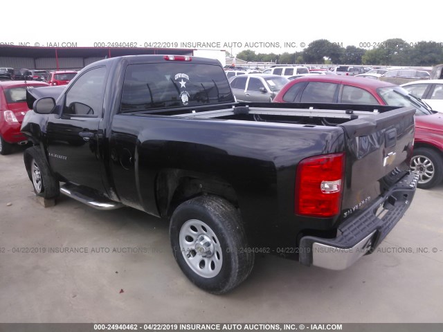 1GCEC14X38Z121056 - 2008 CHEVROLET SILVERADO C1500 BLACK photo 3