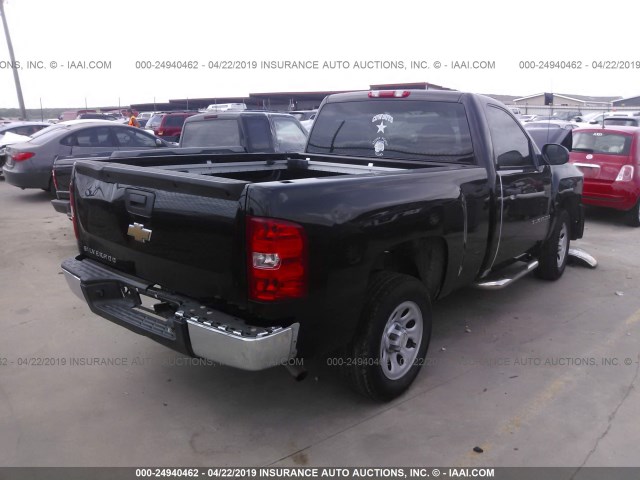 1GCEC14X38Z121056 - 2008 CHEVROLET SILVERADO C1500 BLACK photo 4