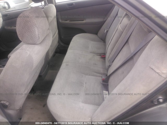 4T1BF30K43U545900 - 2003 TOYOTA CAMRY LE/XLE/SE GRAY photo 8