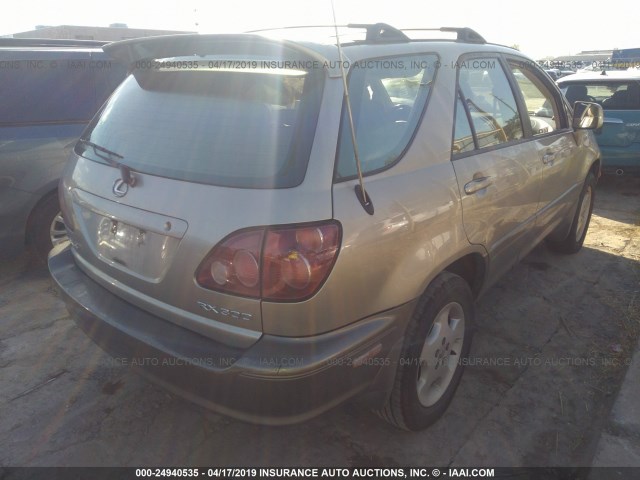 JT6GF10U9Y0067088 - 2000 LEXUS RX 300 GOLD photo 4