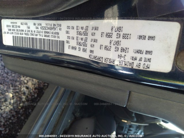 1J4GW48S44C352524 - 2004 JEEP GRAND CHEROKEE LAREDO/COLUMBIA/FREEDOM 蓝色 照片 9