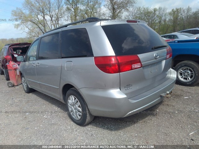 5TDZA23C04S098214 - 2004 TOYOTA SIENNA CE/LE SILVER photo 3