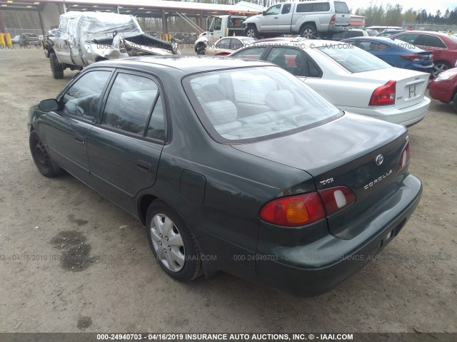 1NXBR12E4YZ376505 - 2000 TOYOTA COROLLA VE/CE/LE GREEN photo 3