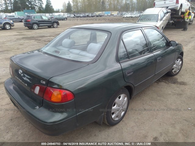 1NXBR12E4YZ376505 - 2000 TOYOTA COROLLA VE/CE/LE GREEN photo 4