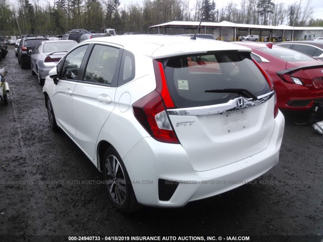 JHMGK5H77GS012554 - 2016 HONDA FIT EX/EXL WHITE photo 3