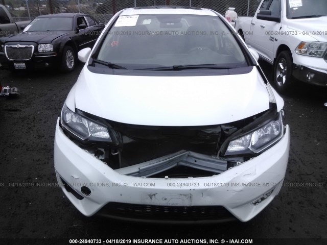 JHMGK5H77GS012554 - 2016 HONDA FIT EX/EXL WHITE photo 6