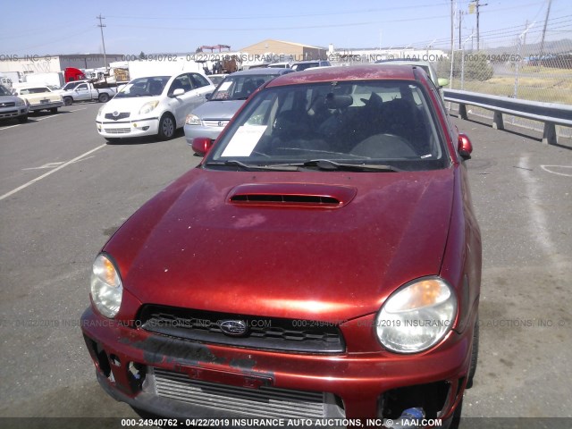 JF1GG29623G812124 - 2003 SUBARU IMPREZA WRX RED photo 6