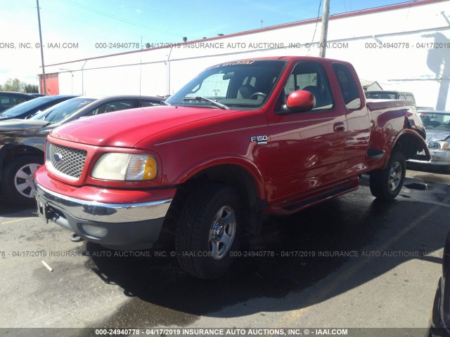 2FTRX08L1XCA04420 - 1999 FORD F150 RED photo 2