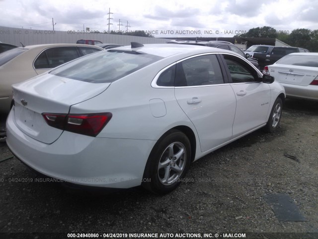 1G1ZB5ST7JF103333 - 2018 CHEVROLET MALIBU LS WHITE photo 4