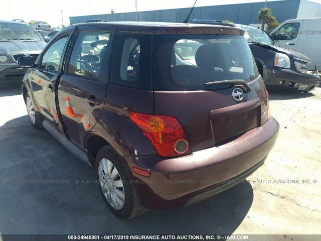 JTKKT624450098159 - 2005 TOYOTA SCION XA MAROON photo 3