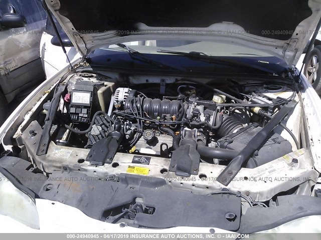 2G1WX15K719169325 - 2001 CHEVROLET MONTE CARLO SS WHITE photo 10