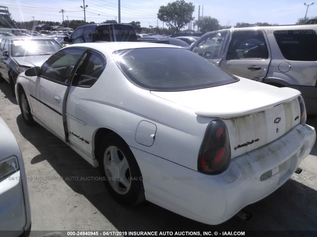 2G1WX15K719169325 - 2001 CHEVROLET MONTE CARLO SS 白色 照片 3