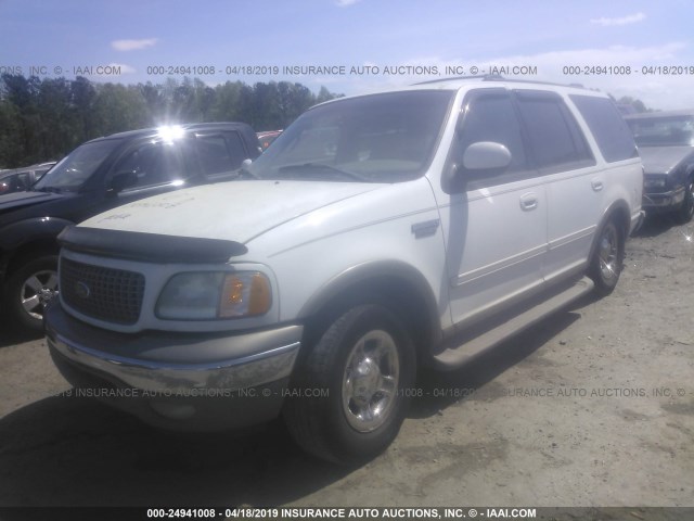 1FMRU17LX2LA08122 - 2002 FORD EXPEDITION EDDIE BAUER WHITE photo 2