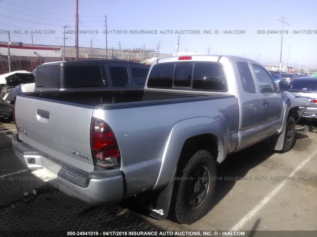 5TEUU42N08Z548890 - 2008 TOYOTA TACOMA ACCESS CAB ვერცხლისფერი ფოტო 4