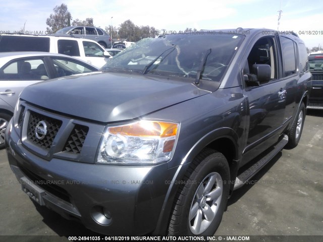 5N1AA0ND6DN610051 - 2013 NISSAN ARMADA SV/SL/PLATINUM GRAY photo 2