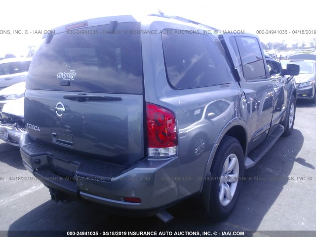 5N1AA0ND6DN610051 - 2013 NISSAN ARMADA SV/SL/PLATINUM GRAY photo 4