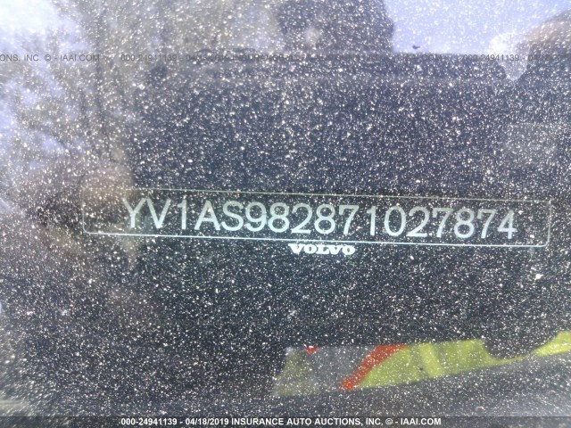 YV1AS982871027874 - 2007 VOLVO S80 3.2 WHITE photo 9