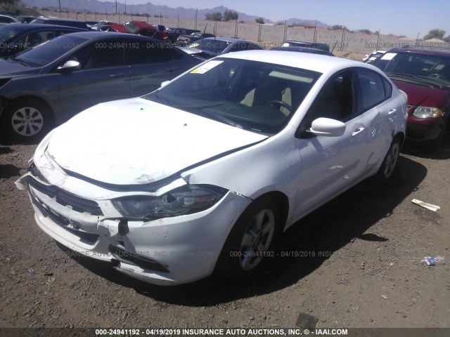 1C3CDFBB7FD221409 - 2015 DODGE DART SXT WHITE photo 2