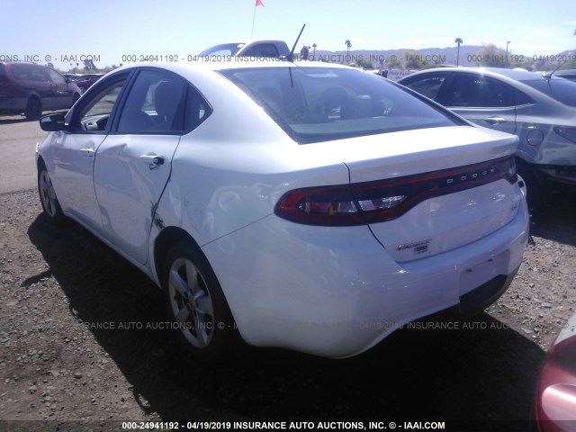 1C3CDFBB7FD221409 - 2015 DODGE DART SXT WHITE photo 3