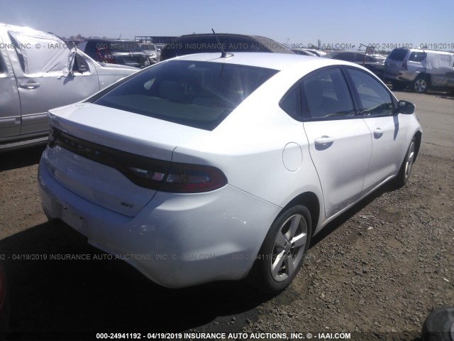 1C3CDFBB7FD221409 - 2015 DODGE DART SXT WHITE photo 4