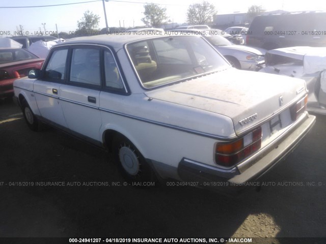 YV1AX8840J1297511 - 1988 VOLVO 244 DL/GL WHITE photo 3