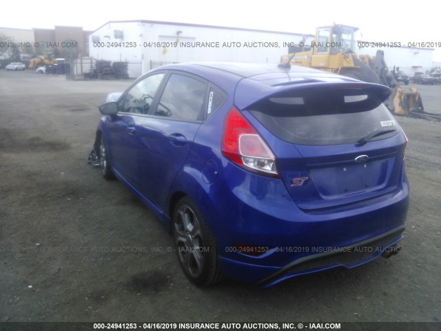 3FADP4GX6FM172424 - 2015 FORD FIESTA ST BLUE photo 3