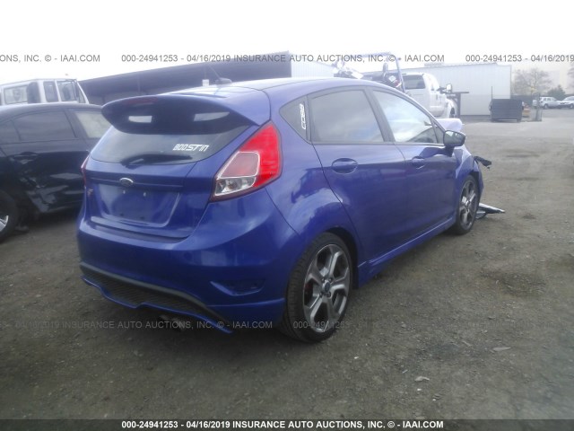 3FADP4GX6FM172424 - 2015 FORD FIESTA ST BLUE photo 4