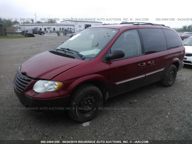 2A4GP54L96R802891 - 2006 CHRYSLER TOWN & COUNTRY TOURING MAROON photo 2