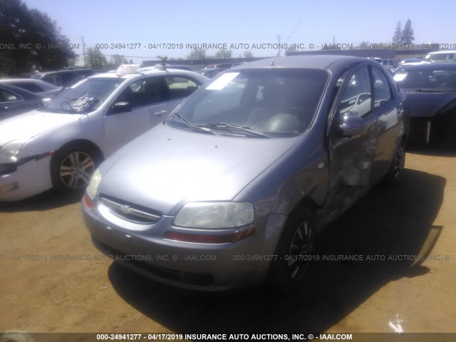 KL1TD56666B659263 - 2006 CHEVROLET AVEO LS GRAY photo 2