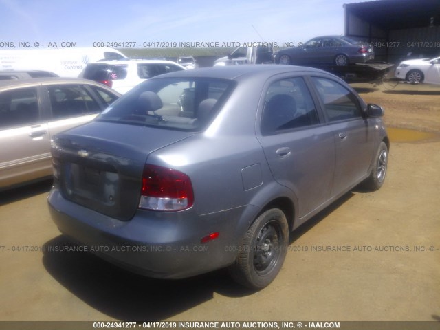 KL1TD56666B659263 - 2006 CHEVROLET AVEO LS GRAY photo 4