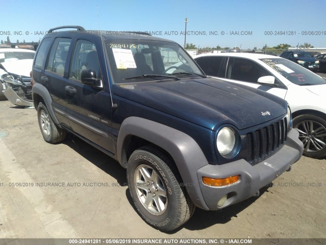 1J8GL48K53W645174 - 2003 JEEP LIBERTY SPORT/FREEDOM BLUE photo 1