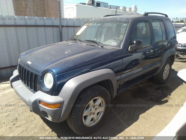 1J8GL48K53W645174 - 2003 JEEP LIBERTY SPORT/FREEDOM BLUE photo 2