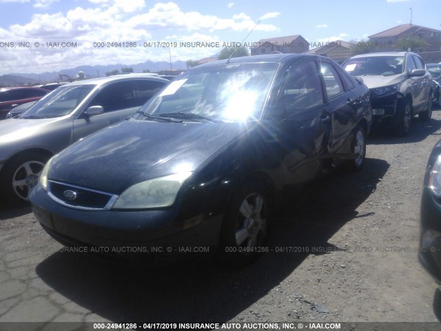 1FAHP34N57W365695 - 2007 FORD FOCUS ZX4/S/SE/SES BLACK photo 2