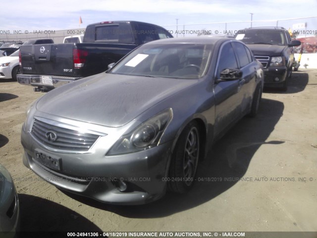 JN1CV6AP2AM403231 - 2010 INFINITI G37 SPORT GRAY photo 2