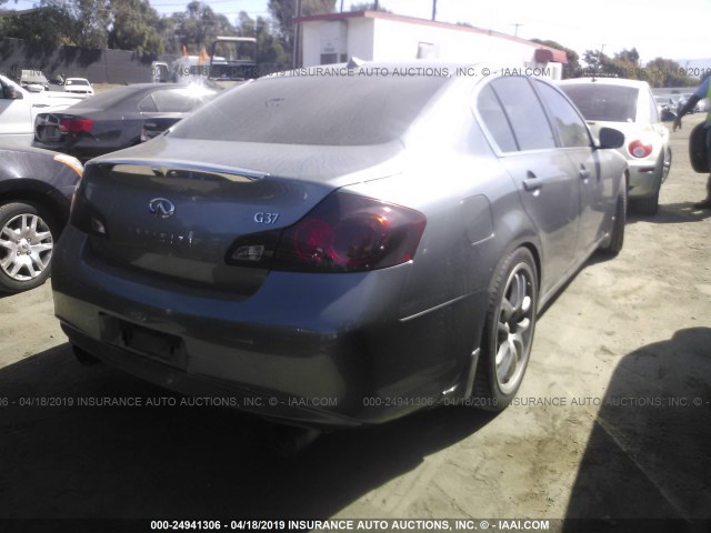 JN1CV6AP2AM403231 - 2010 INFINITI G37 SPORT GRAY photo 4