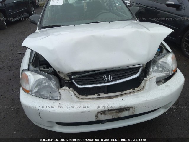 2HGEJ662XWH511297 - 1998 HONDA CIVIC DX WHITE photo 6