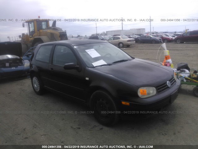 WVWBA21J2YW398894 - 2000 VOLKSWAGEN GOLF GL BLACK photo 1