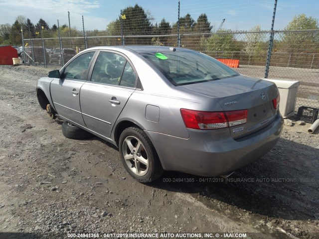 5NPEU46F07H291772 - 2007 HYUNDAI SONATA SE/LIMITED GRAY photo 3