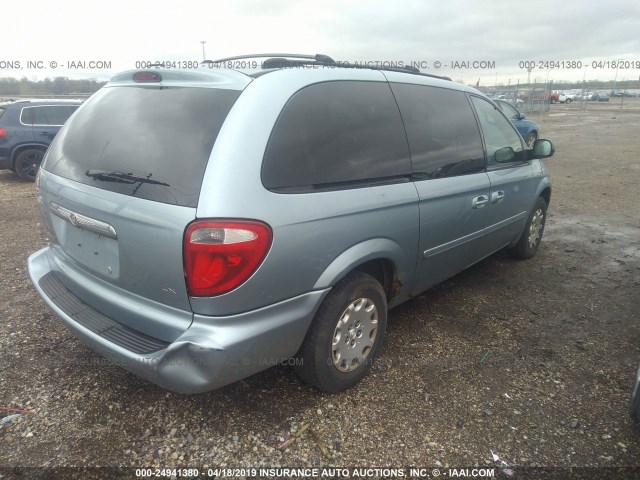 2C4GP44R04R569470 - 2004 CHRYSLER TOWN & COUNTRY LX Light Blue photo 4