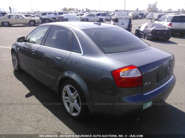 WAULT58E35A023644 - 2005 AUDI A4 3.0 QUATTRO/SPECIAL GRAY photo 3