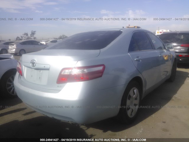 4T1BE46K67U712909 - 2007 TOYOTA CAMRY NEW GENERAT CE/LE/XLE/SE Light Blue photo 4