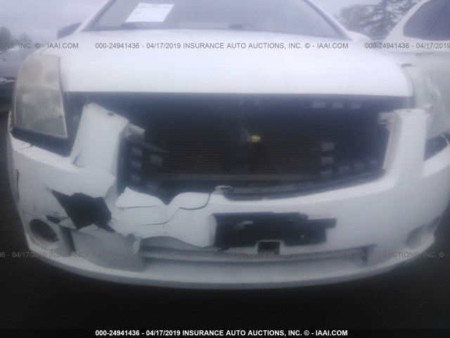 3N1AB61E68L659116 - 2008 NISSAN SENTRA 2.0/2.0S/2.0SL WHITE photo 6