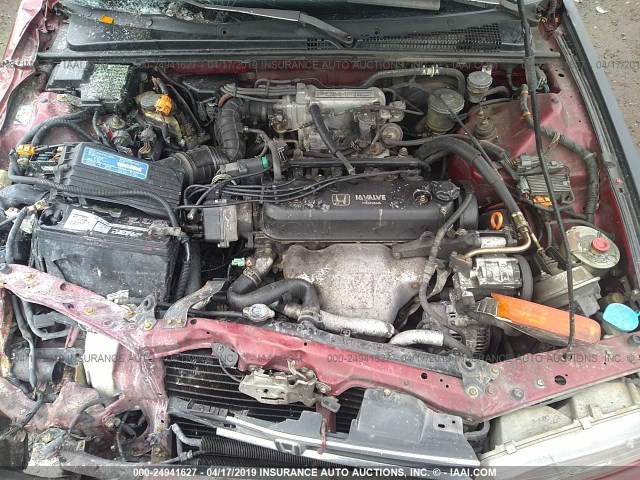 JHMCB7570NC052612 - 1992 HONDA ACCORD EX/EX-R RED photo 10