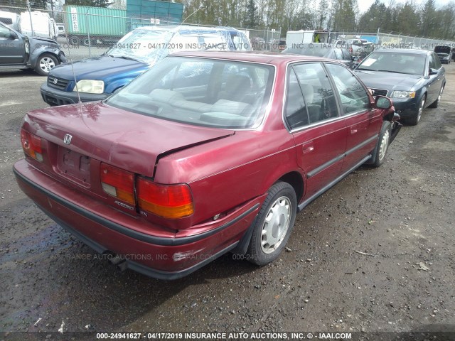 JHMCB7570NC052612 - 1992 HONDA ACCORD EX/EX-R RED photo 4