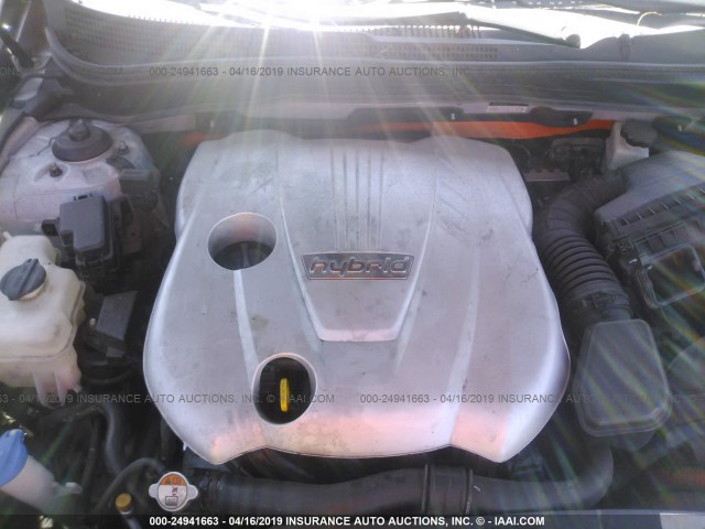 KMHEC4A45CA026156 - 2012 HYUNDAI SONATA HYBRID SILVER photo 10