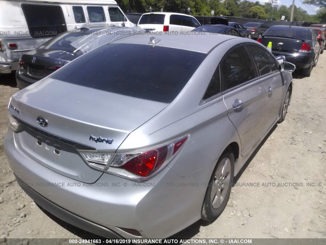 KMHEC4A45CA026156 - 2012 HYUNDAI SONATA HYBRID SILVER photo 4